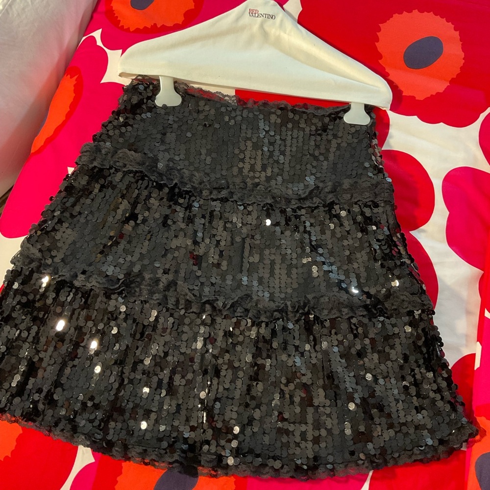 Valentino Black Sequin Skirt - Picture 8 of 10